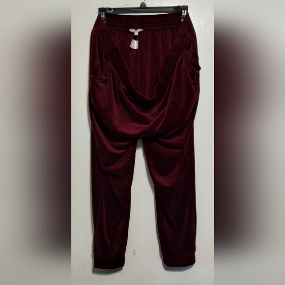 Red Velvet Joggers with Tapered Fit - Picture 1 of 2